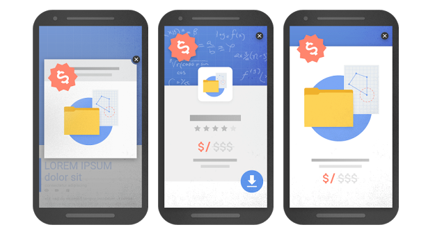 Google's example of interstitials that will be affected